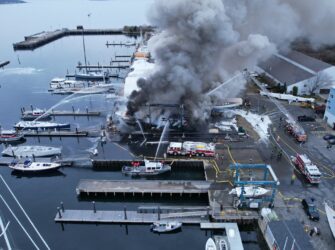 Melville Marina yacht fire