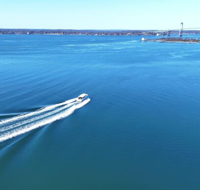 Winter Ocean Boat, Newport Harbor