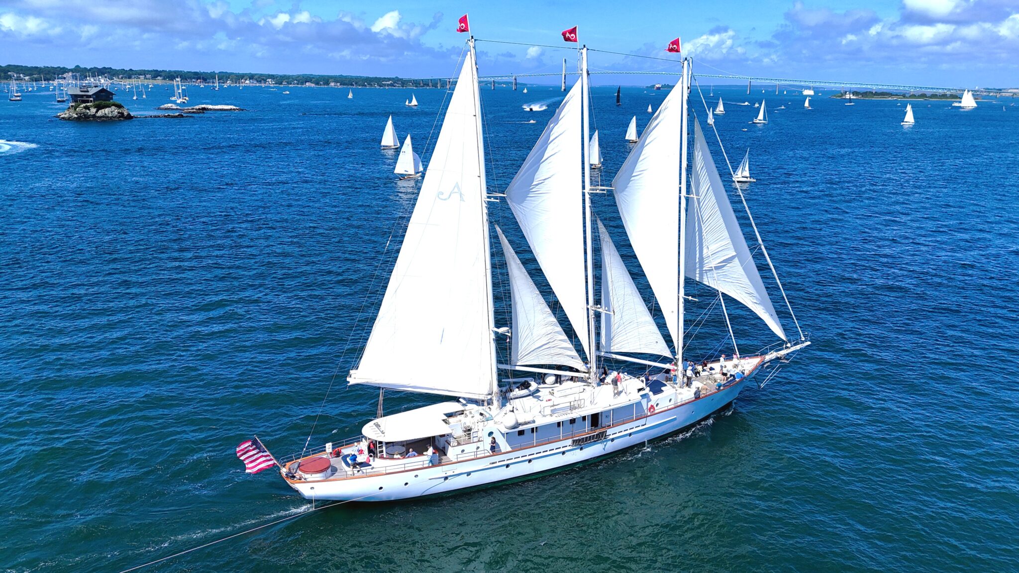 Yacht Arabella - Aquidneck Aerials